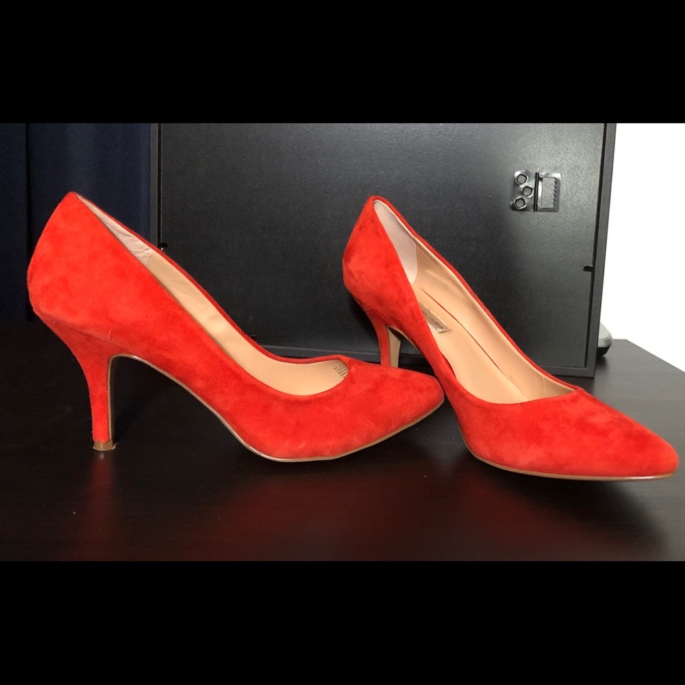 INC Red Heel Pumps